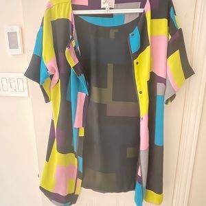 Milly NY long zip cardi size 0 94% silk 6% spandex